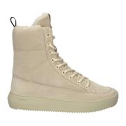 Angora Sneaker - Dames High-Top Stijl Blackstone , Beige , Dames