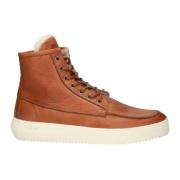 Cuoio High-Top Sneaker Blackstone , Brown , Heren