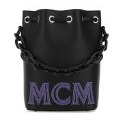 Bucket Bag MCM , Black , Dames