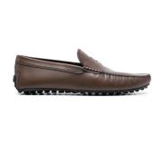 Gestempelde Logo Loafers Tod's , Brown , Heren