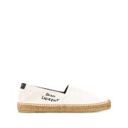 Espadrilles met logo-borduursel Saint Laurent , Beige , Dames