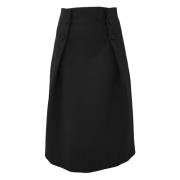 Zwarte rok met knoop- en plooidetail Givenchy , Black , Dames