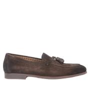 Italiaanse suède leren loafers Doucal's , Brown , Heren