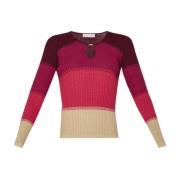 Multicolor Ribgebreide Sweatshirt met Lurex Details Liu Jo , Multicolo...