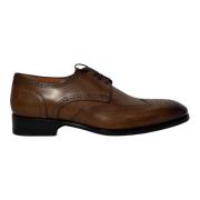 Handgemaakte Leren Oxford Schoen met Goodyear Welt Constructie Santoni...