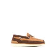 Bruine Shearling-gevoerde Loafers Suicoke , Brown , Heren