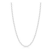 Sterling Silver Faceted Cable Chain Nialaya , Gray , Heren