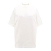 Handgetekend katoenen T-shirt Balenciaga , White , Dames