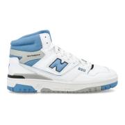 Witte/Lichtblauwe Hoge Sneakers New Balance , White , Heren