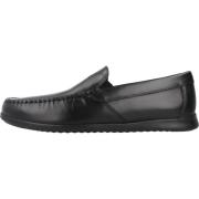 Stijlvolle Comfortabele Loafers Geox , Black , Heren