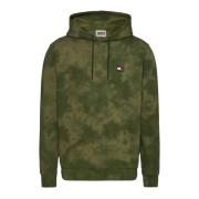 Gewassen Effect Hoodie Tommy Jeans , Green , Heren