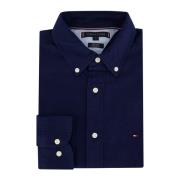 Casual Donkerblauw Flanellen Overhemd Tommy Hilfiger , Blue , Heren