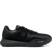 Zwarte Retro Mix Sneakers Tommy Hilfiger , Black , Heren
