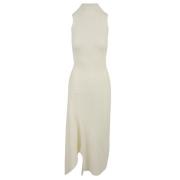 Crèmekleurige jurk met model Vskd01062 Akep , Beige , Dames