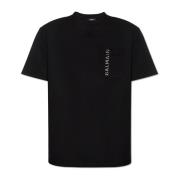 Oversized T-shirt Balmain , Black , Heren