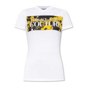 Bedrukt T-shirt Versace Jeans Couture , White , Dames