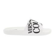 Gummy Slide Schoenen Versace Jeans Couture , White , Heren