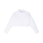 Witte Shirt met Geborduurd Logo Pinko , White , Dames