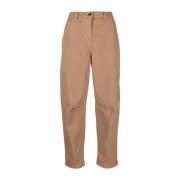 Bruine Broek met Hoge Taille Pinko , Brown , Dames