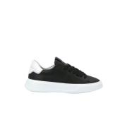 Zwarte Temple Sneakers met Witte Zool Philippe Model , Black , Dames