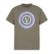 T-shirt met logo Versace Jeans Couture , Green , Heren