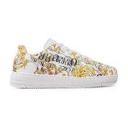 Barok Print Leren Sneakers voor Vrouwen Versace Jeans Couture , Multic...