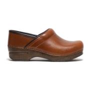 Klassieke Slip-On Leren Schoenen Dansko , Brown , Dames