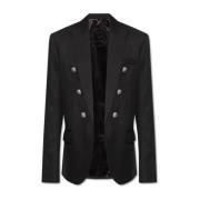 Blazer met puntige revers Balmain , Black , Heren