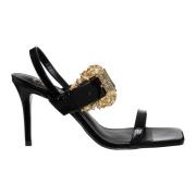 Barok Hoge hakken sandalen Versace Jeans Couture , Black , Dames