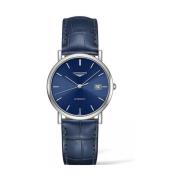 Automatisch Blauw Wijzerplaat Leren Band Horloge Longines , Blue , Dam...