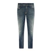 Grijze Beige 1979 Sleenker Skinny Jeans Diesel , Blue , Heren