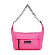 Fluo Pink Schoudertas Balenciaga , Pink , Dames