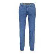 Blauwe Denim 5-Pocket Jeans Meyer , Blue , Heren