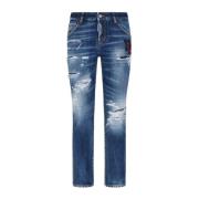 Navy Blauwe Cool Girl Jeans Dsquared2 , Blue , Dames