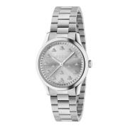 Stalen armbandhorloge met bijen design Gucci , Gray , Dames