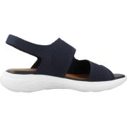 Comfortabele platte sandalen voor vrouwen Geox , Blue , Dames