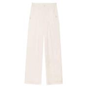Wide Trousers Anine Bing , White , Dames