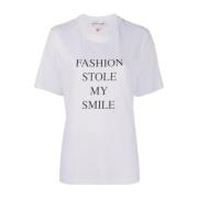 Stijlvol Katoenen T-Shirt Victoria Beckham , White , Dames