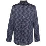 Blauw en Multicolor Kasjmierprint Shirt Etro , Blue , Heren