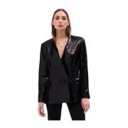 Pailletten Double-Breasted Blazer Liviana Conti , Black , Dames