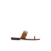 ‘Capri’ leren slides Maria Luca , Brown , Dames