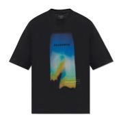 ‘Prizm’ bedrukt T-shirt AllSaints , Black , Heren