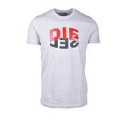 Lichtgrijze T-Shirt voor Heren Diesel , Gray , Heren