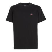 Klassiek fit katoenen T-shirt met Tommy-badge Tommy Jeans , Black , He...