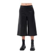 Zwarte imitatieleren culotte broek Beatrice .b , Black , Dames