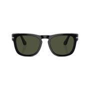 Zwarte zonnebril met originele accessoires Persol , Black , Unisex