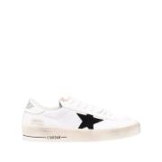 Witte Leren Sneakers met Vetersluiting Golden Goose , White , Heren