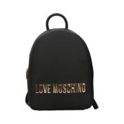 Logo Ritssluiting Schoudertas Love Moschino , Black , Dames