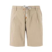 Jogger Bermuda Shorts met contrasterende kleuren Eleventy , Brown , He...