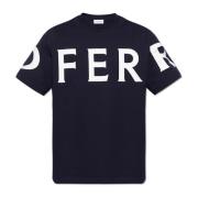 Bedrukt T-shirt Salvatore Ferragamo , Black , Heren